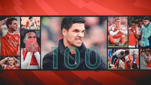 Arsenal Injury Crisis Reaches 100 This Season